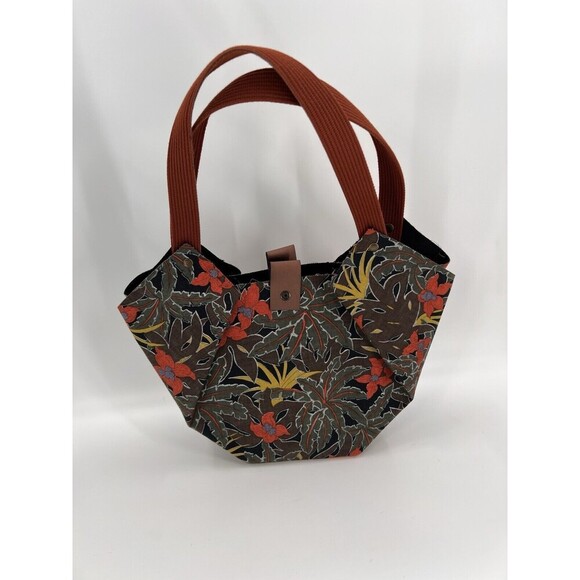 NADA ORIGAMI MADE IN FRANCE FLORAL PURSE DOUBLE HANDLE EASY USE & EFFORTLESS - Picture 7 of 11